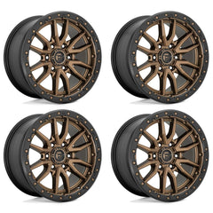 Image of (4) 22x10 Fuel Rebel 6 Matte Bronze Wheels 6X139.7 -13MM Offset For Ford GM