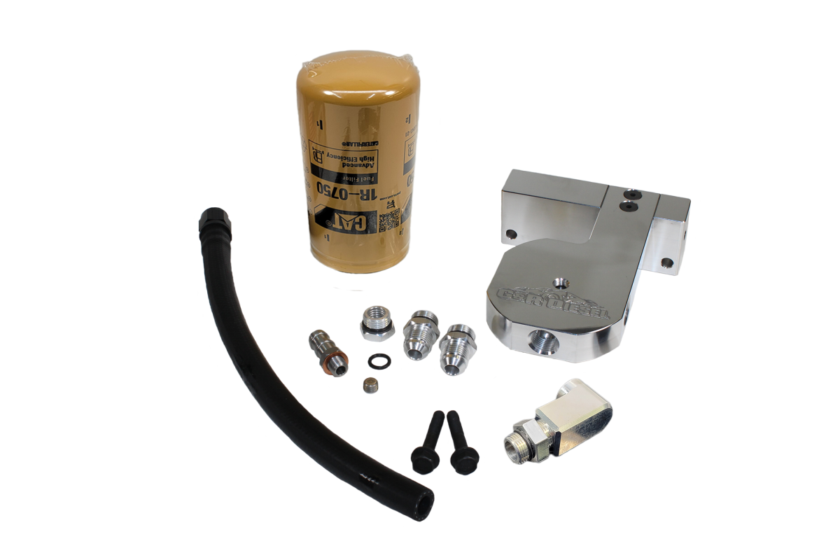 Image of G&R Diesel CAT Fuel Filter Conversion Kit For 10-18 6.7L Cummins