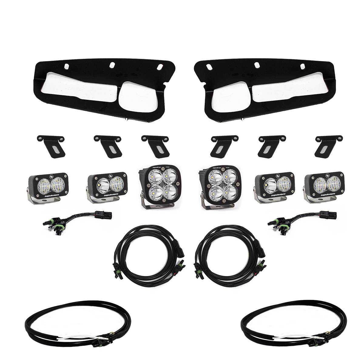 Image of Baja Designs Squadron Pro Fog Light Pocket Kit W/ Upfitter For 21+ Ford Bronco