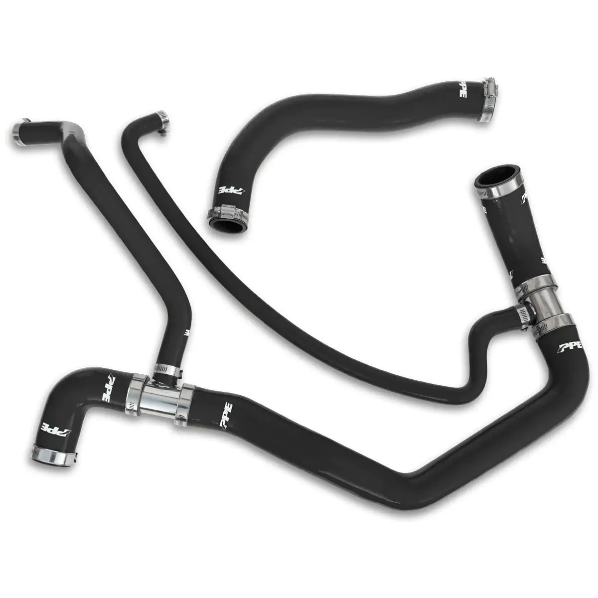 Image of PPE Black Silicone Upper & Lower Coolant Hose Kit For 2001-2005 GM 6.6L Duramax