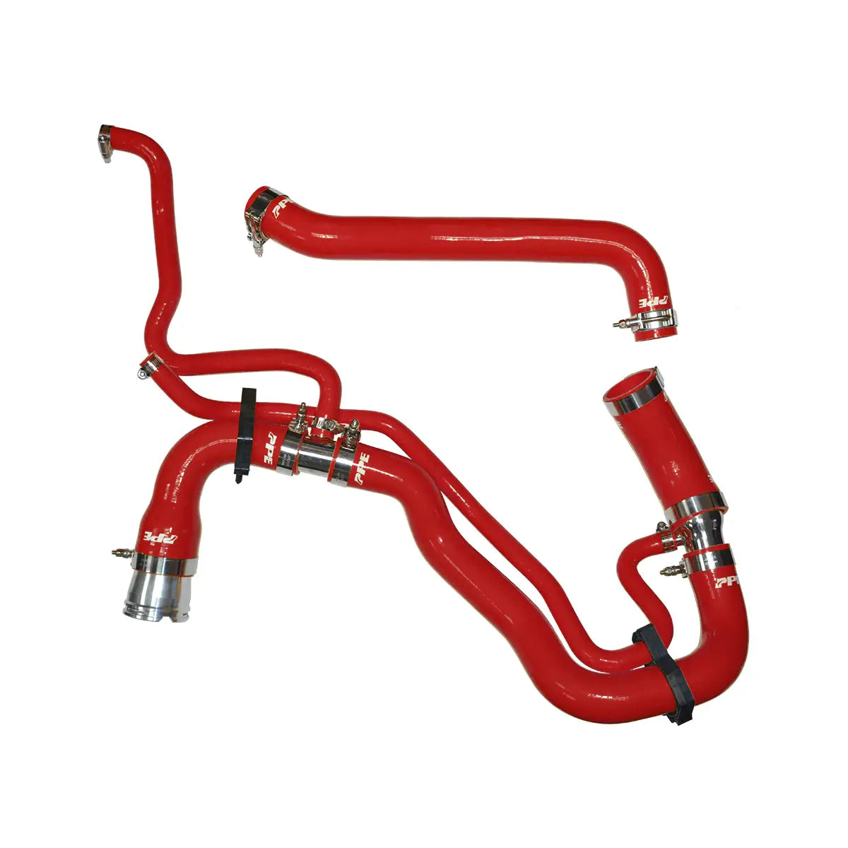 Image of PPE Red Silicone Upper & Lower Coolant Hose Kit For 2011-2016 GM 6.6L Duramax