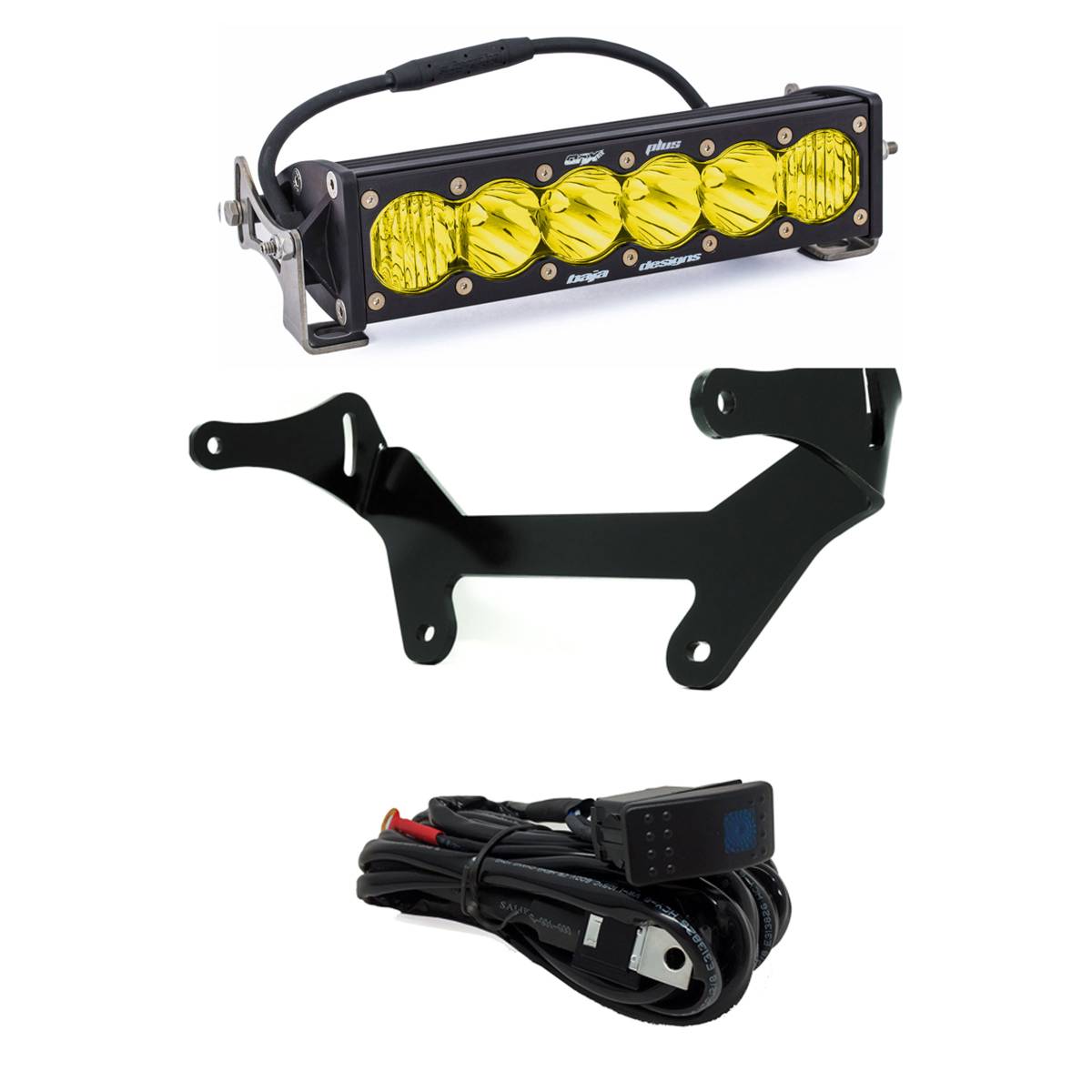 Image of Baja Designs 10" OnX6 Amber Light Bar Shock Mount Kit For Can-Am Maverick X3