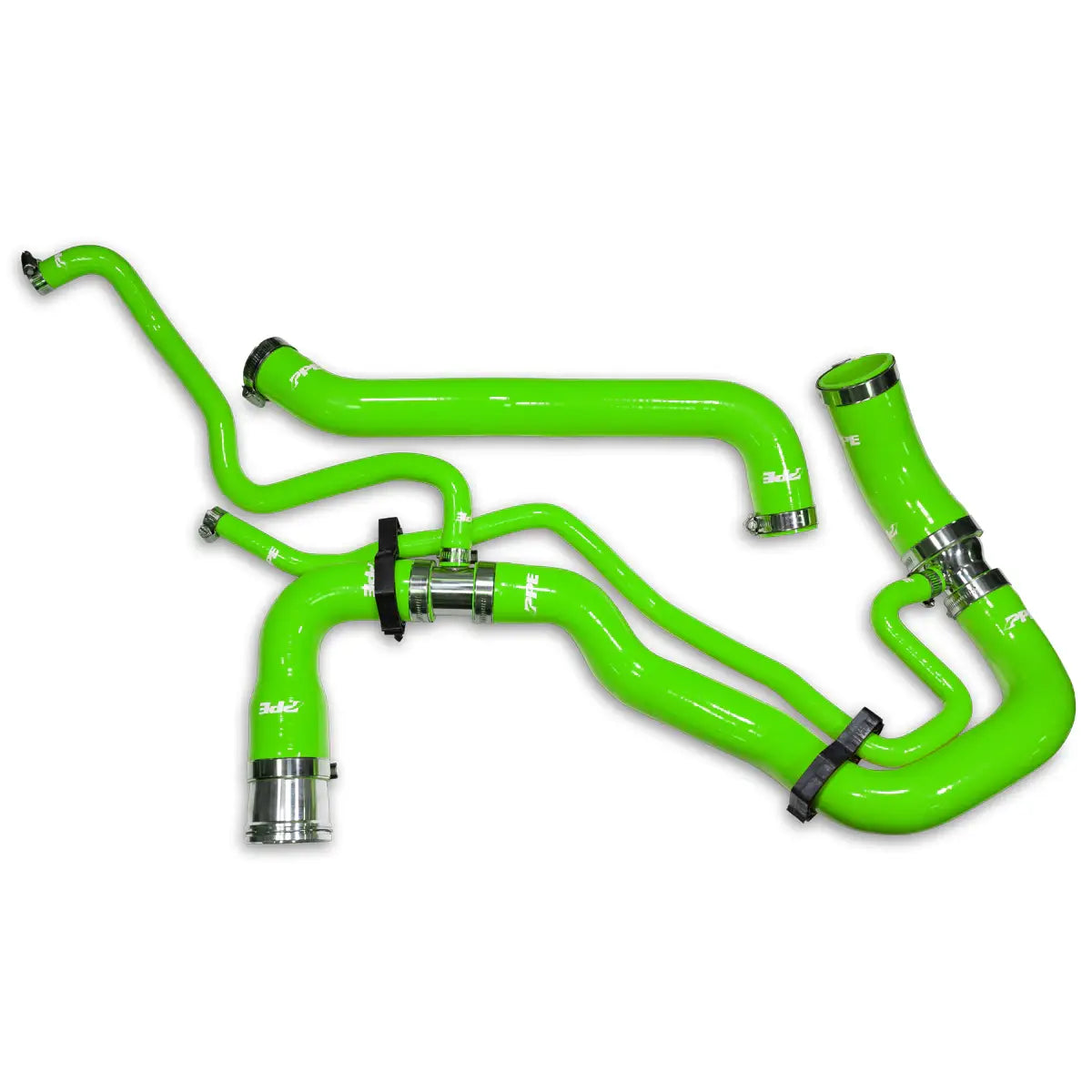 Image of PPE Green Silicone Upper & Lower Coolant Hose Kit For 2011-2016 GM 6.6L Duramax