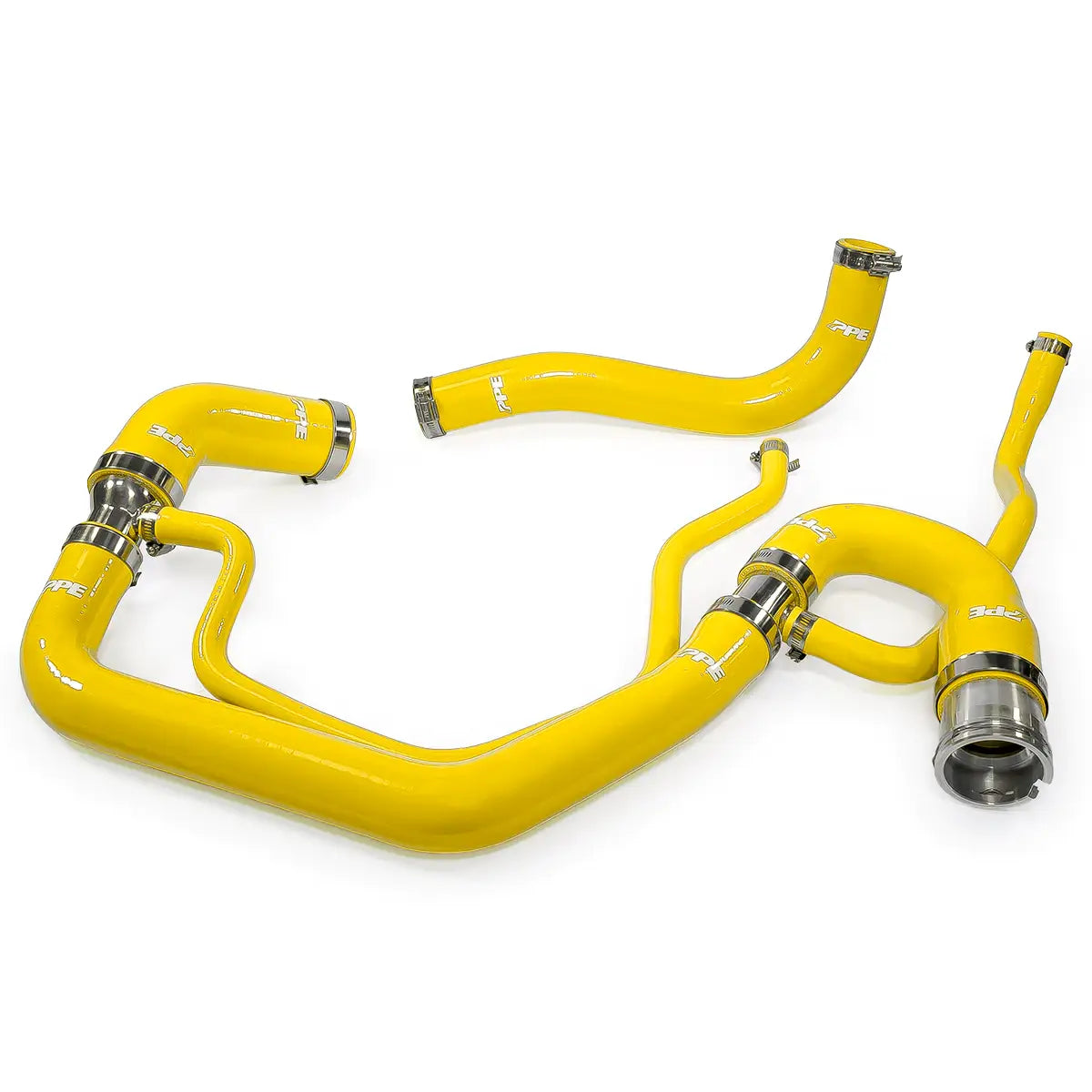 Image of PPE Yellow Silicone Upper & Lower Coolant Hose Kit For 2006-2010 GM 6.6L Duramax