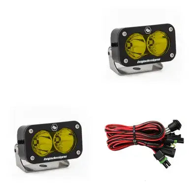 Image of Baja Designs Amber S2 Pro Series Pair Spot Pattern LED 5000K 2,450 Lumens