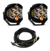 Image of Baja Designs Clear LP6 Pro Pair 5,000K LED Spot Pattern Lights/Toggle Harness