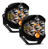 Image of Baja Designs Clear LP6 Pro Pair 5,000K LED Spot Pattern Lights/Toggle Harness