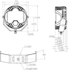 Image of Baja Designs Amber LP6 Pro Pair 5,000K LED Driving/Combo Lights/Toggle Harness