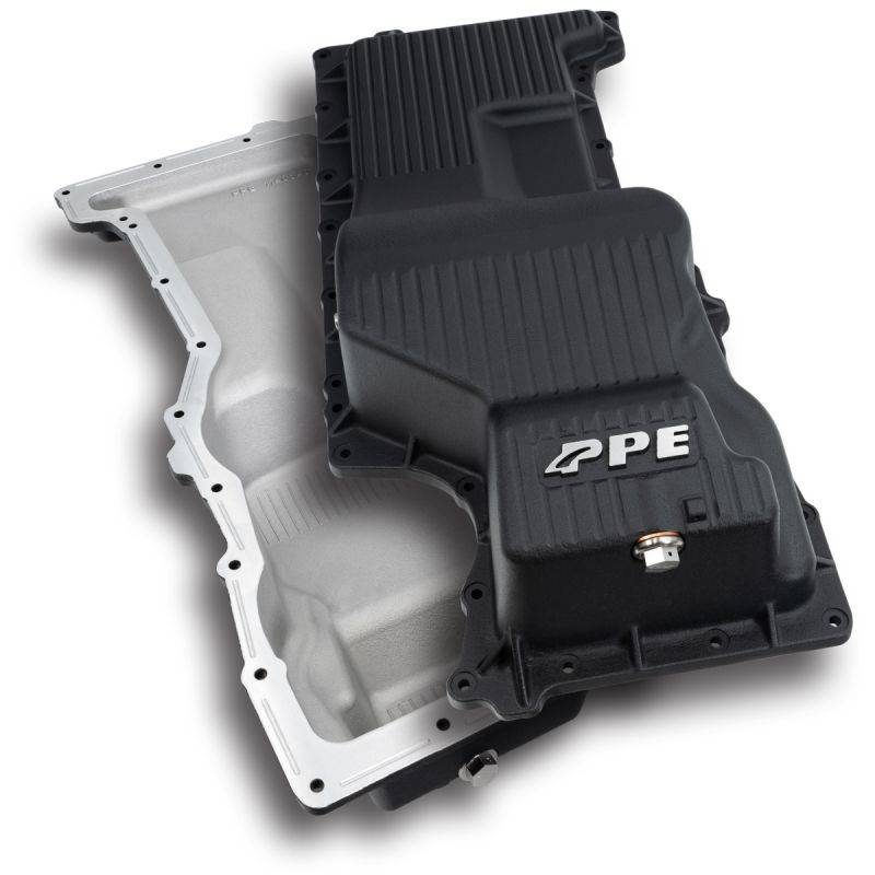 Image of PPE Black Aluminum Heavy-Duty Deep Engine Oil Pan For 19+ Chevy GMC 3.0L Duramax