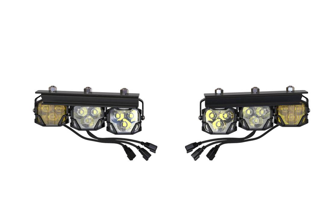 Image of Morimoto 4Banger Triple Fog Light Kit W/ Upfitter Harness For 2021+ Ford Bronco