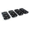 Image of PPE Billet Black Geared Hub Heat Sink Cover Set For 92-06 Hummer H1 HMMWV Humvee