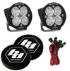 Image of Baja Designs Squadron Round Sport Clear Wide Cornering LED Lights W/ Rock Guards