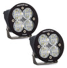 Image of Baja Designs Squadron Round Pro Clear Wide Cornering LED Lights W/ Rock Guards