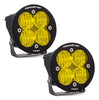 Image of Baja Designs Squadron Round Pro Amber Wide Cornering LED Lights W/ Rock Guards