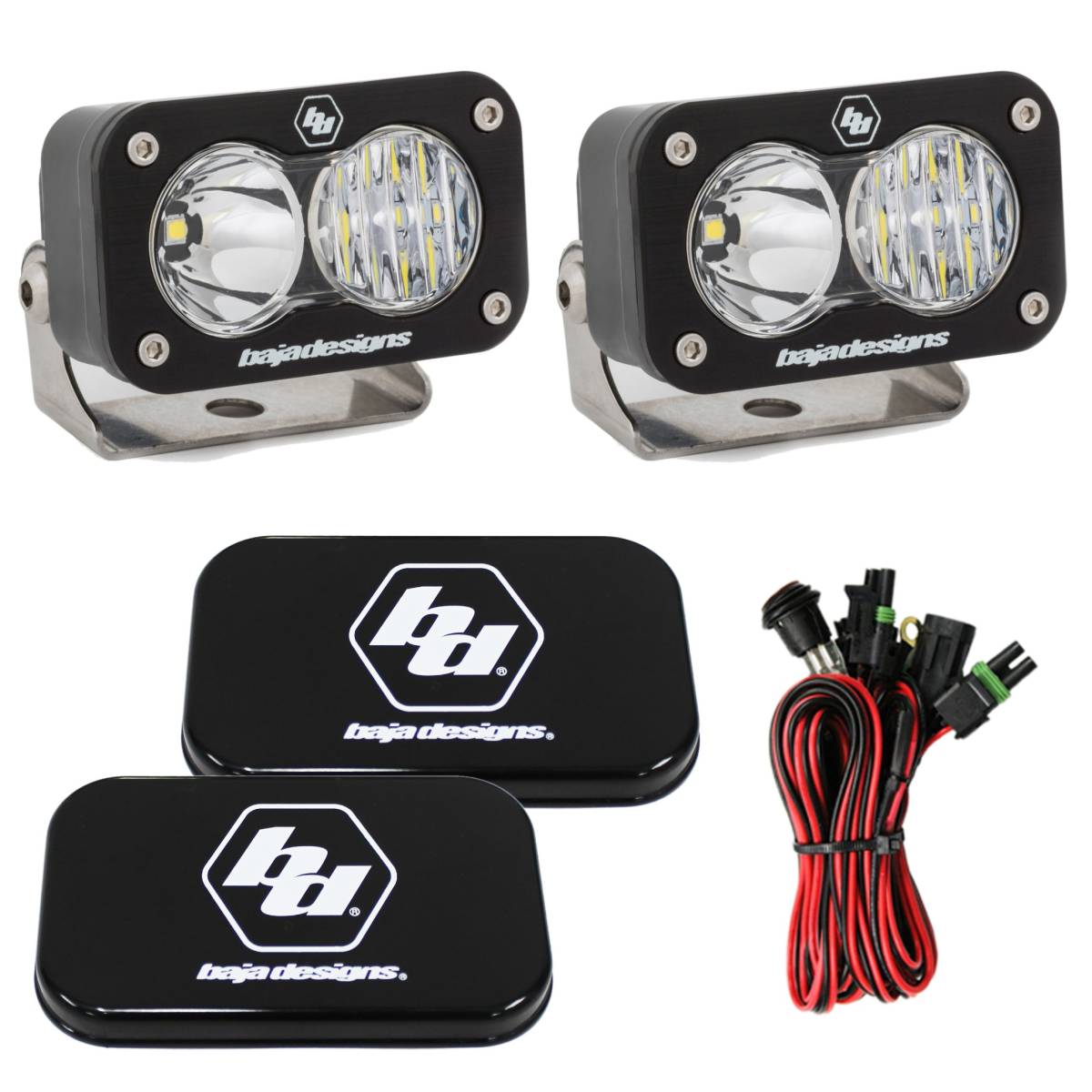 Image of Baja Designs S2 Pro 5000K Clear Driving/Combo LED Light Pods With Rock Guards