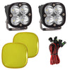 Image of Baja Designs Squadron Racer Edition Clear LED Spot Lights W/ Amber Rock Guards