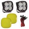 Image of Baja Designs Squadron Sport Black Wide Cornering Beam Pair W/ Amber Rock Guards