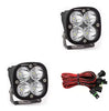 Image of Baja Designs Black Squadron Pro Spot Beam LED Light Pair W/ Amber Rock Guards