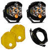 Image of Baja Designs LP6 Pro LED Clear Spot Beam Lights/Toggle Harness/Amber Rock Guards