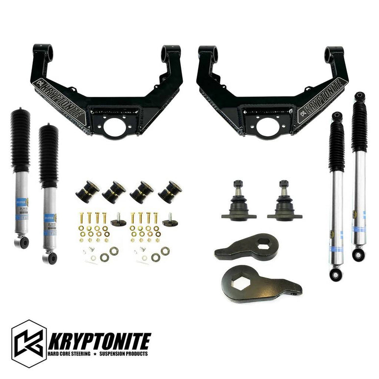 Image of Kryptonite Stage 3 Leveling Kit W/ Bilstein Shocks For 01-10 GM 2500HD/3500HD