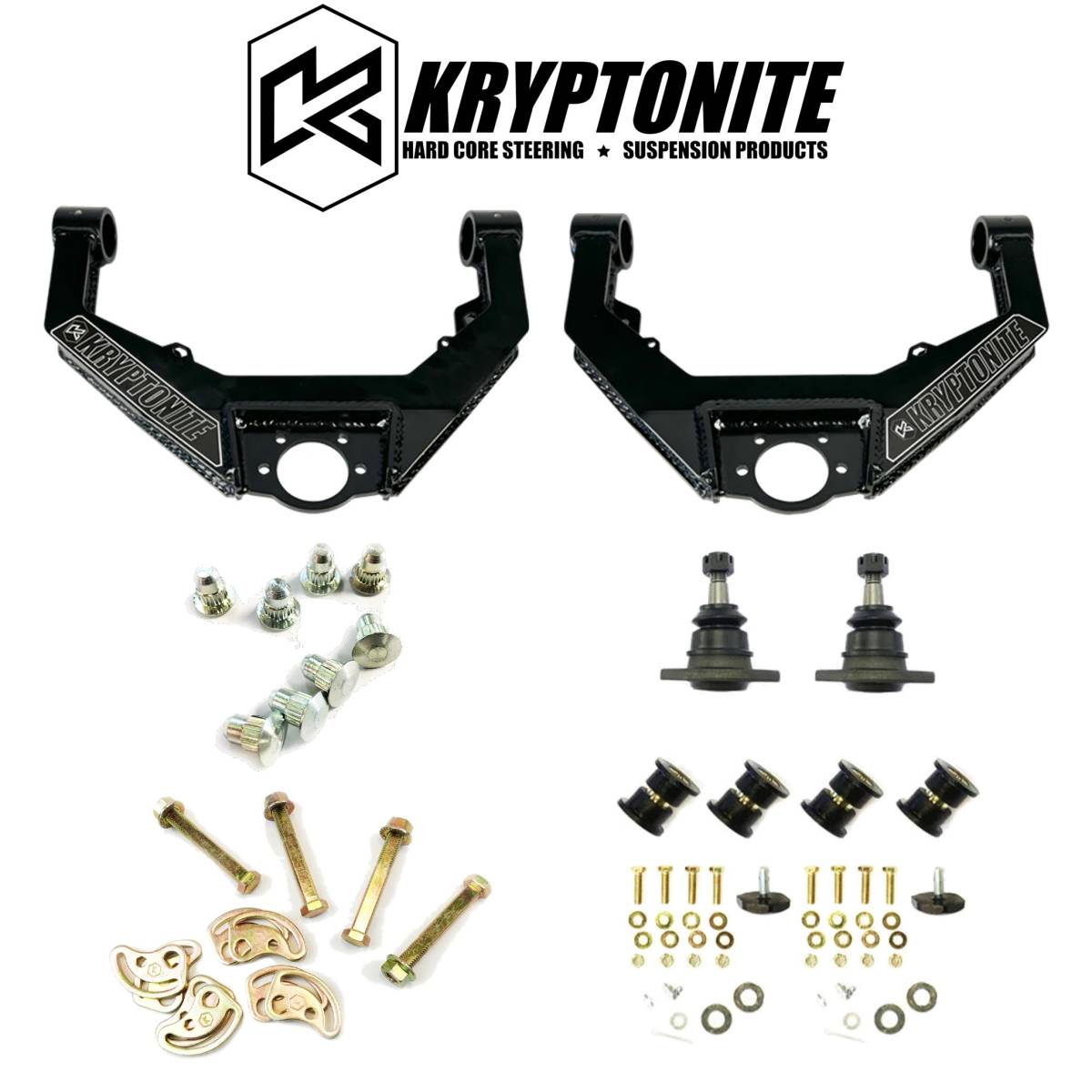 Image of Kryptonite Control Arms/Cam Bolts/Alignment Pin Kit For 01-10 GM 2500HD/3500HD