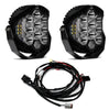 Image of Baja Designs Clear LP9 Sport Pair 5,000K LED Spot Pattern Lights/Toggle Harness