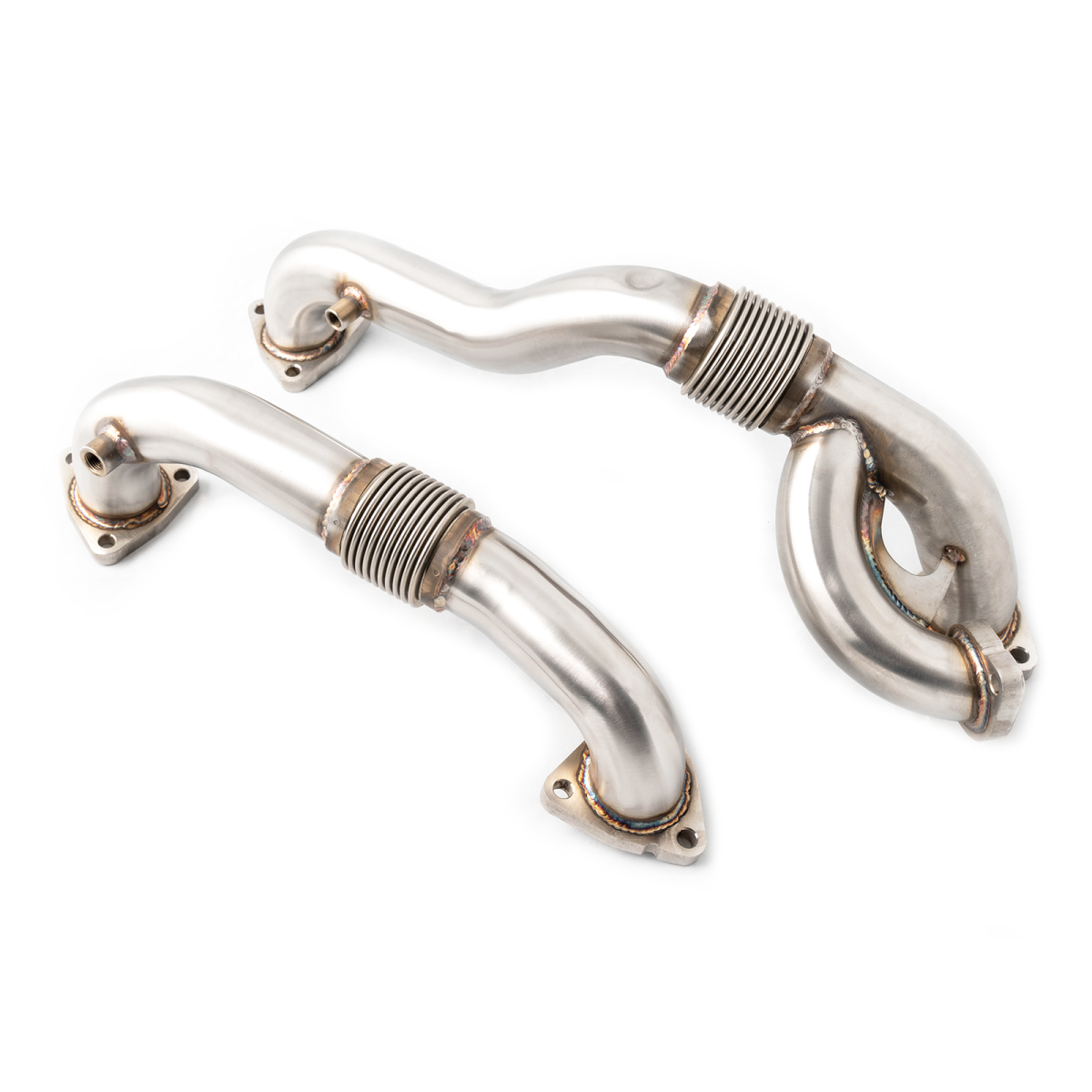 Image of Rudy's Heavy Duty Thick Wall Stainless Up Pipes For 08-10 Ford 6.4L Powerstroke