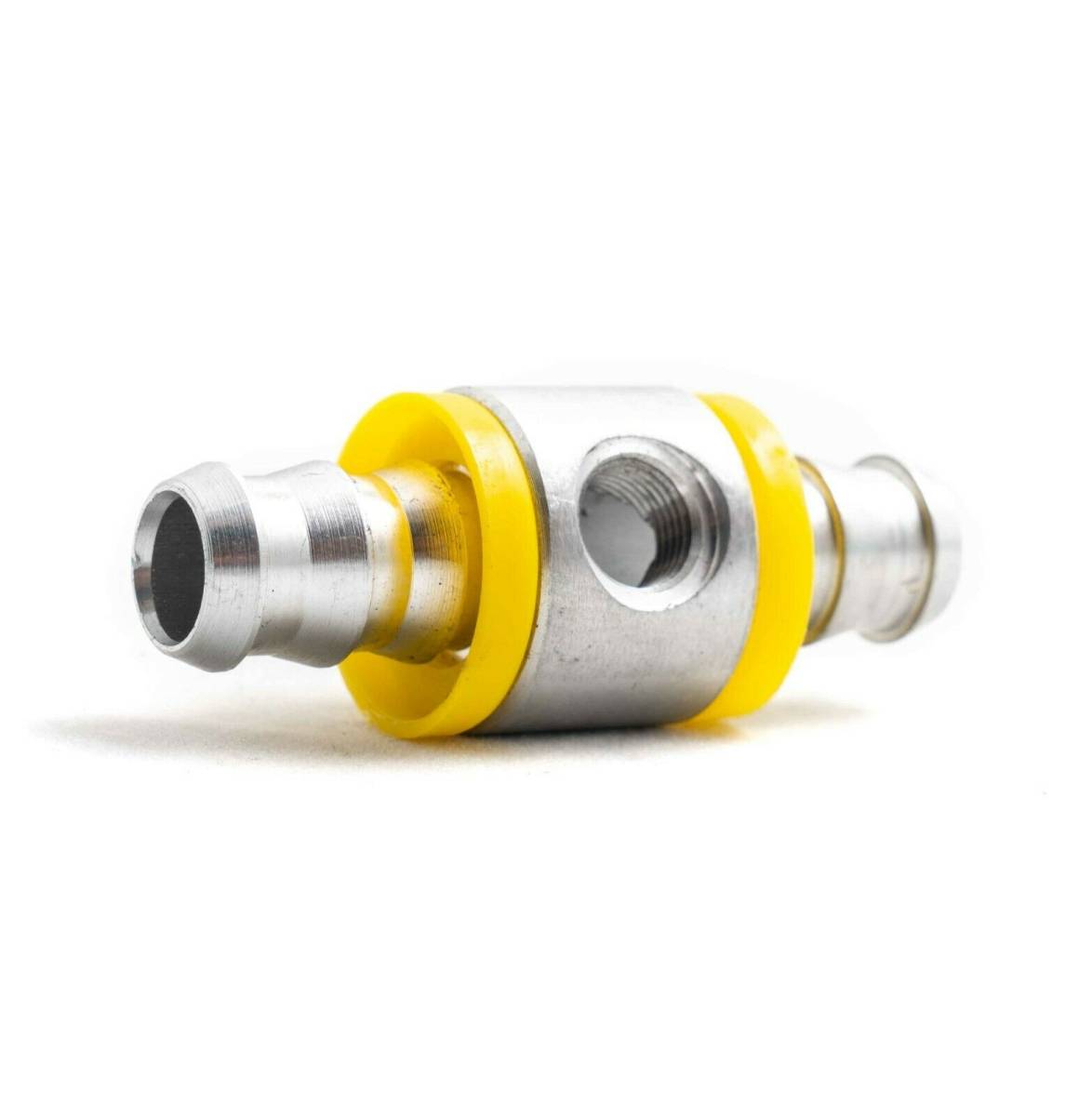 Image of Rudy's Universal AirDog FASS Aluminum 1/2" Push Lock Fuel Pressure Tee 1/8" NPT