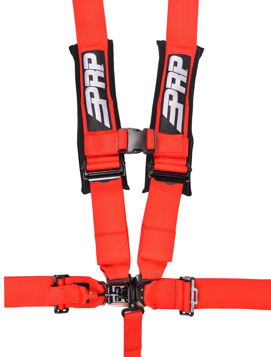 Image of PRP 5.3 Red 5-Point Adjustable 3" Belt Harness With Auto Style Latch