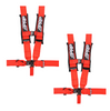 Image of PRP 5.3 Red 5-Point Adjustable 3" Belt Harness Pair With Auto Style Latch