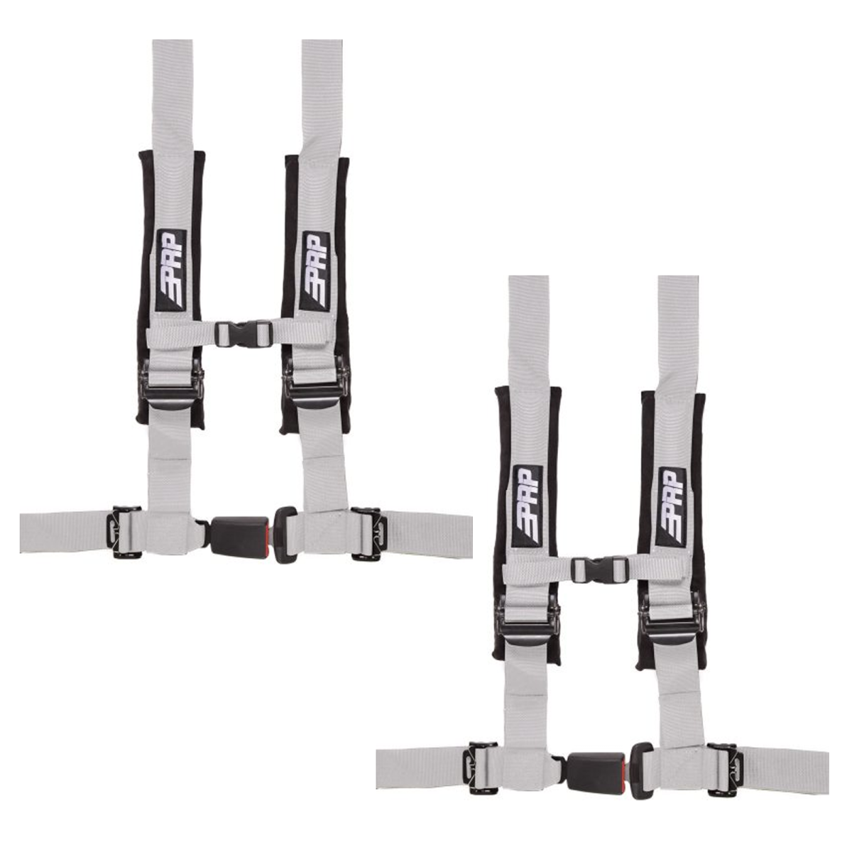 Image of PRP 4.2 Silver 4-Point Adjustable 2" Belt Harness Pair With Auto Style Latch
