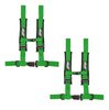 Image of PRP 4.2 Green 4-Point Adjustable 2" Belt Harness Pair With Auto Style Latch
