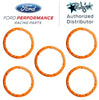 Image of Ford Performance 5pc Gloss Orange Aluminum Bead Lock Trim Kit For 2021+ Bronco