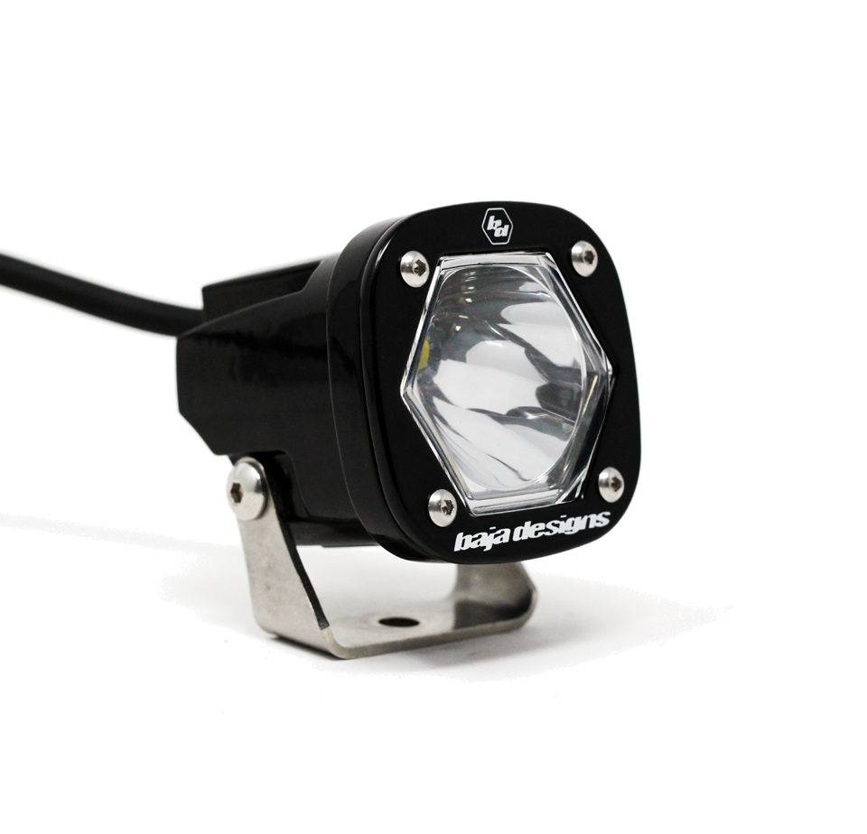 Image of Baja Designs 380001 S1 Spot Clear Lens LED 5000K Light with Mounting Bracket