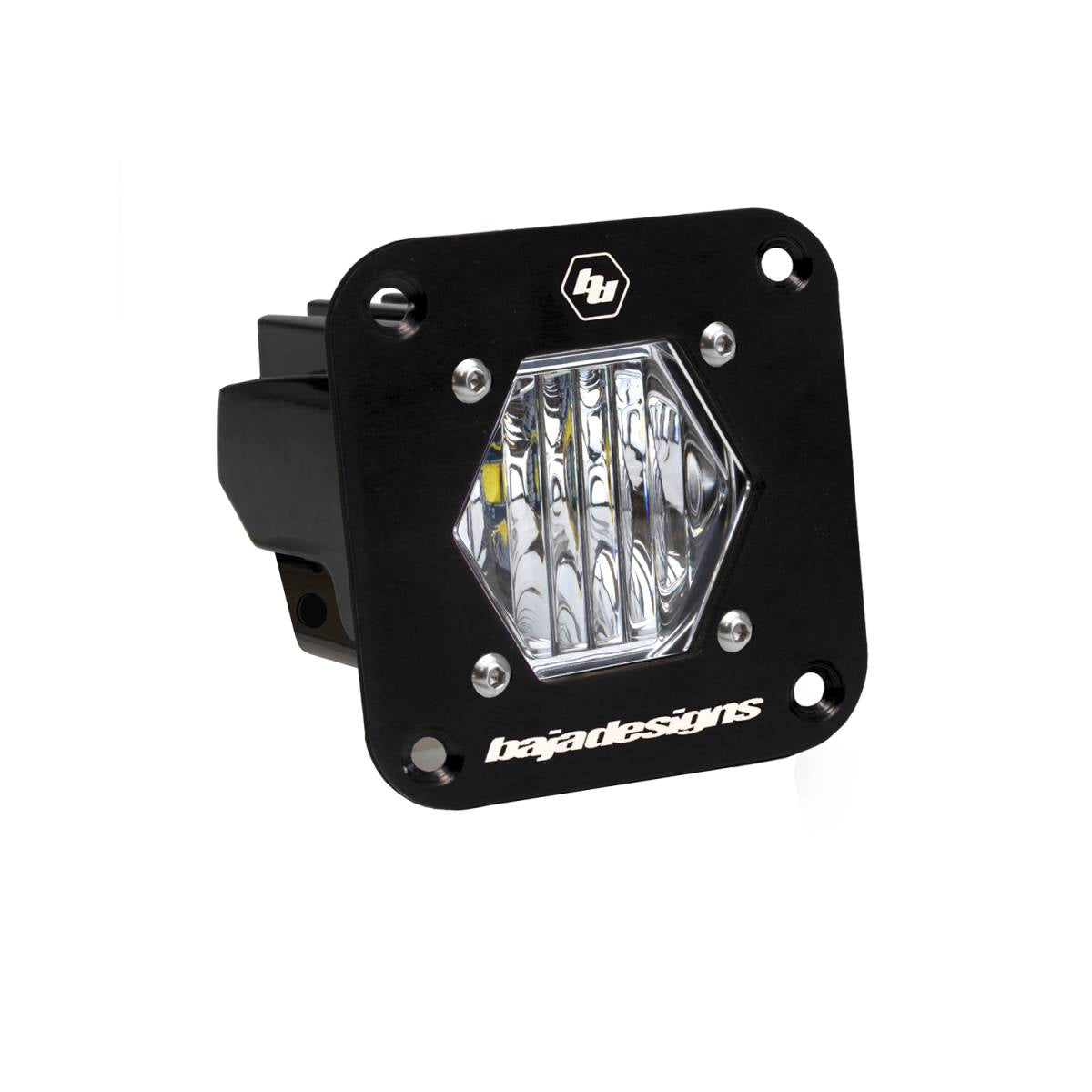 Image of Baja Designs 381005 Flush Mount S1 Clear Wide Cornering LED Light & Bracket