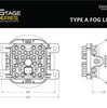 Diode Dynamics SS3 White Pro LED Fog Light Kit W/ Backlight For 13-18 Acura ILX
