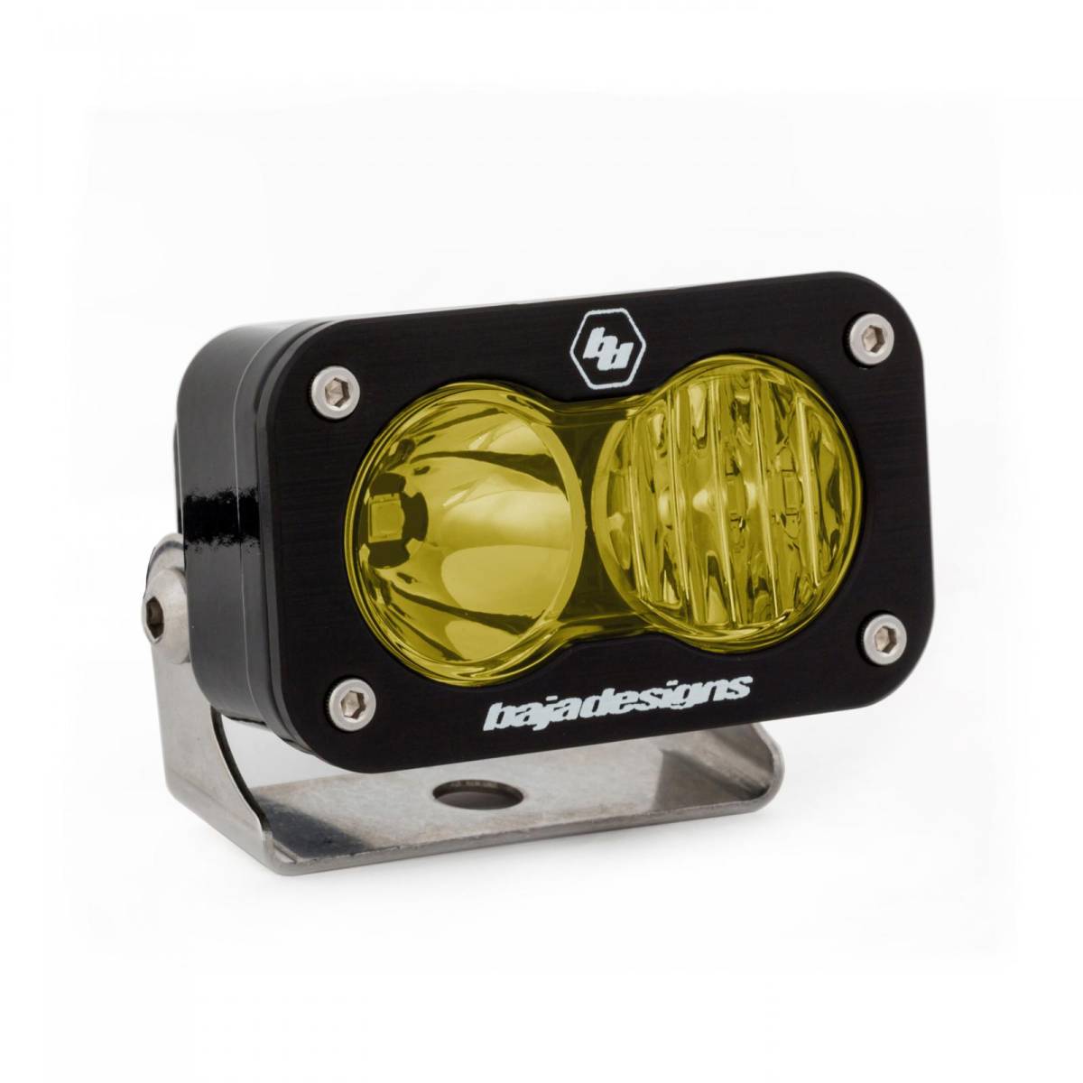 Image of Baja Designs 480013 Black S2 Pro Amber Driving/Combo Beam 5000K Single LED Light
