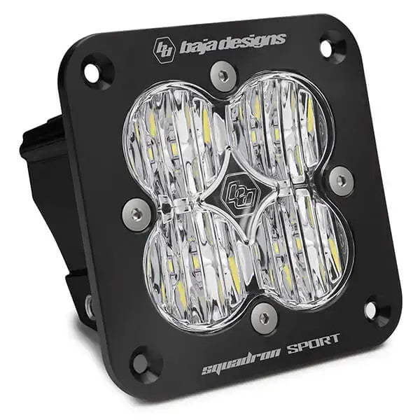 Image of Baja Designs Black Squadron Sport Flush Mount Clear LED Wide Cornering Light Pod