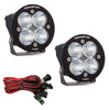 Image of Baja Designs Squadron Round Pro Clear Spot Beam LED Lights With Wiring Harness