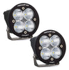 Image of Baja Designs Squadron Round Pro Clear Spot Beam LED Lights With Wiring Harness