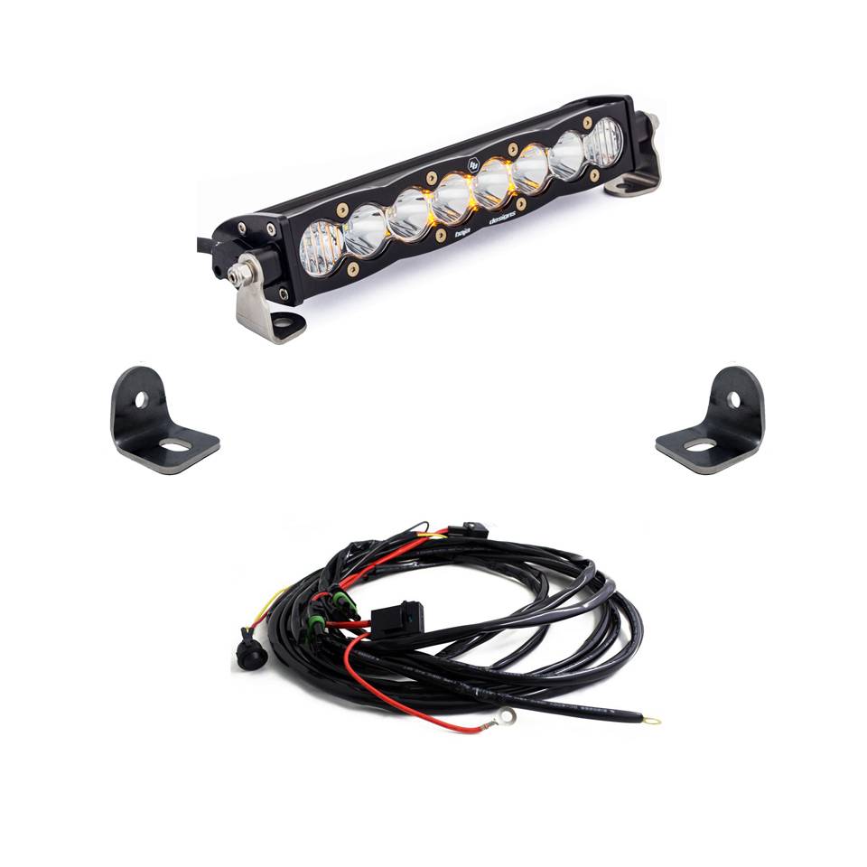 Image of Baja Designs 10" S8 Hood Mount Light Bar Kit For 2018+ Polaris RZR Pro XP/Turbo