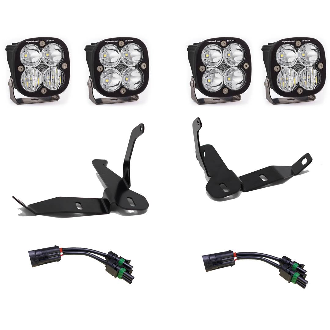 Image of Baja Designs Double Squadron Sport Headlight Kit For 2019+ Honda SXS Talon 1000