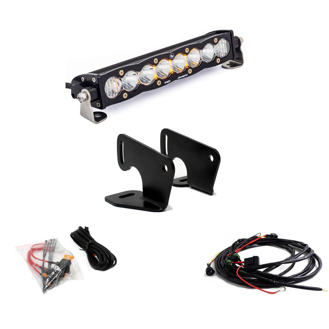 Image of Baja Designs 10" S8 Hood Mount Light Bar Kit For 2020+ Polaris RZR Pro XP/XP4
