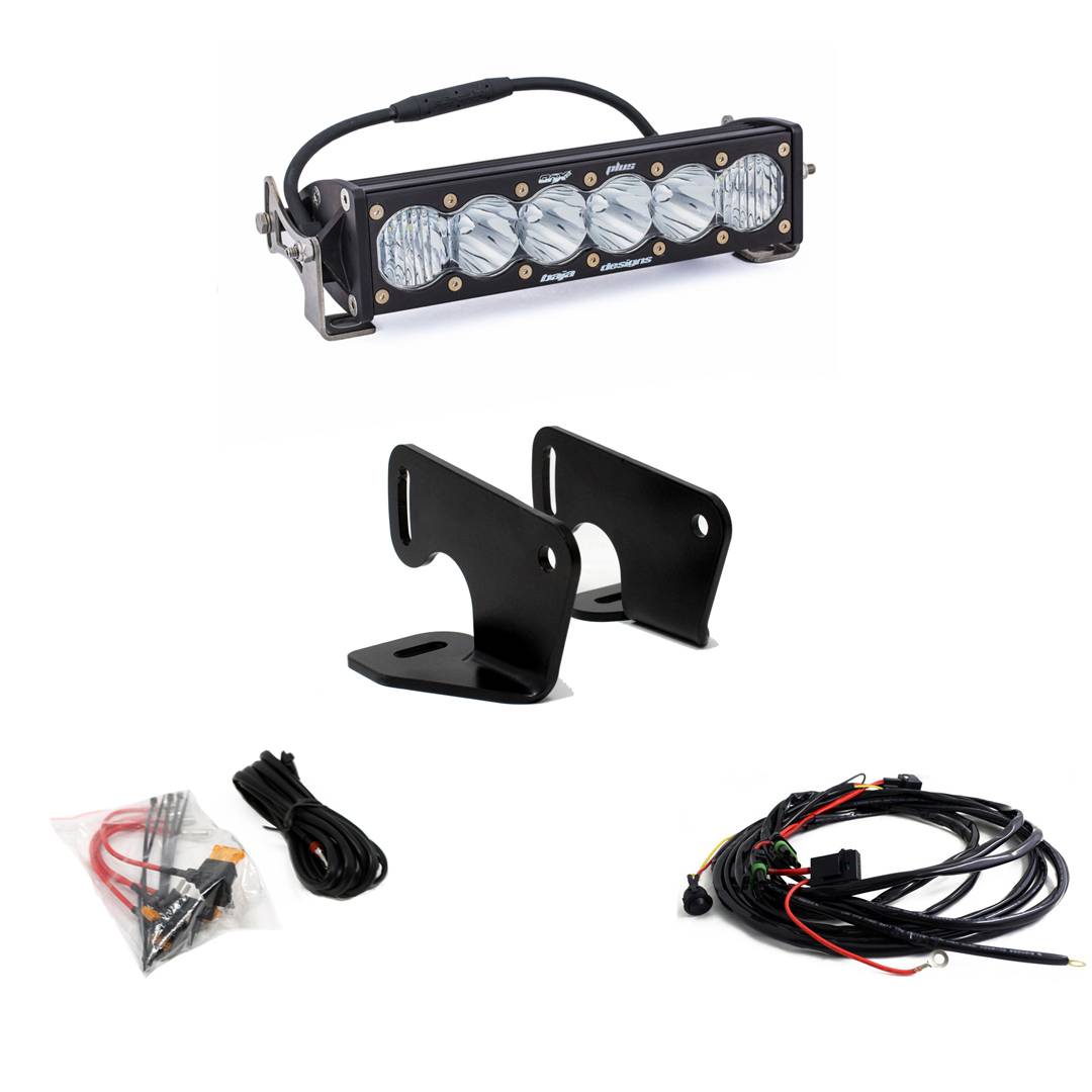 Image of Baja Designs 10" OnX6+ Hood Mount Light Bar Kit For 2020+ Polaris RZR Pro XP/XP4