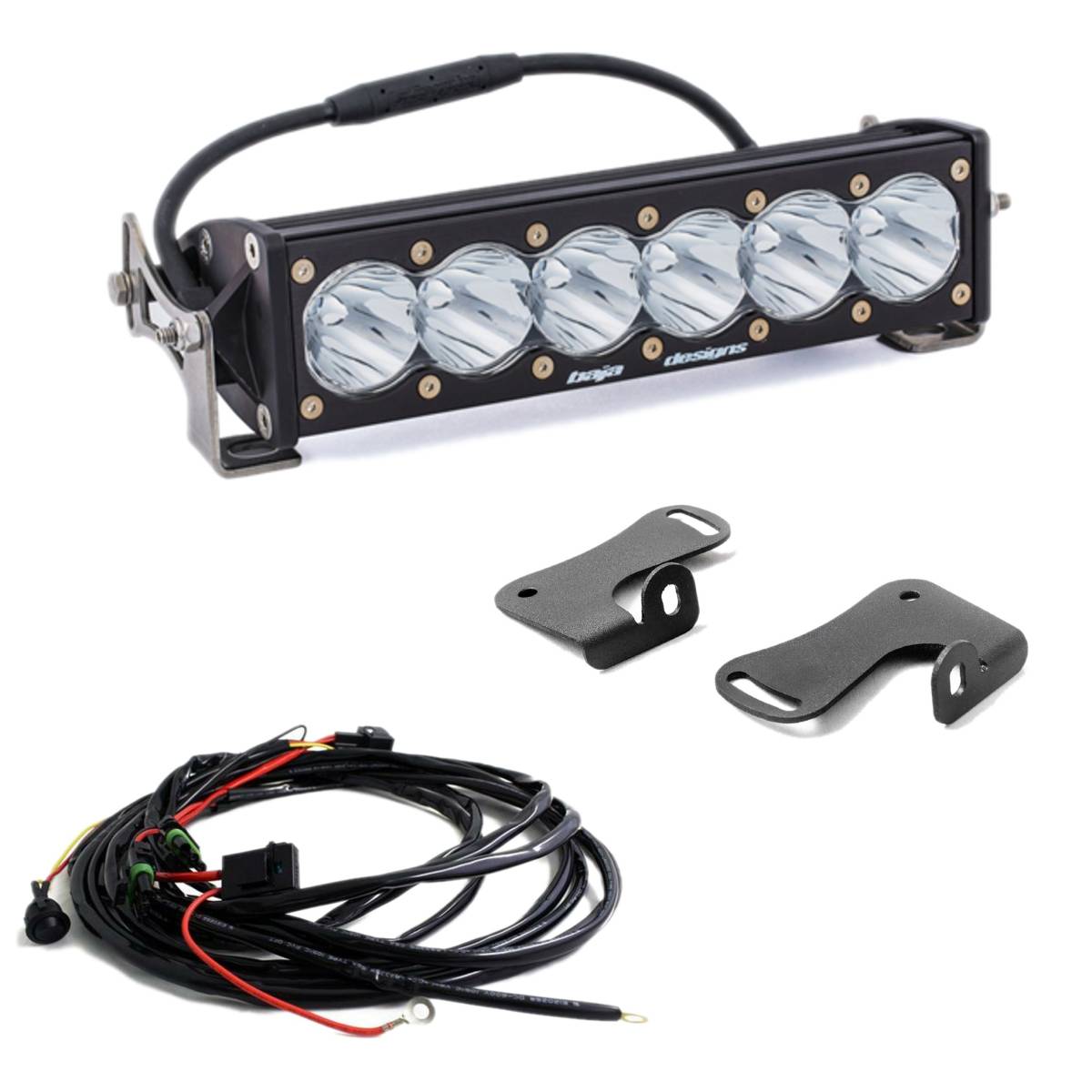 Image of Rudy's Custom Baja Designs OnX6+ Hood Mount Light Bar Kit For 2020-2024 Polaris RZR Pro XP/XP4