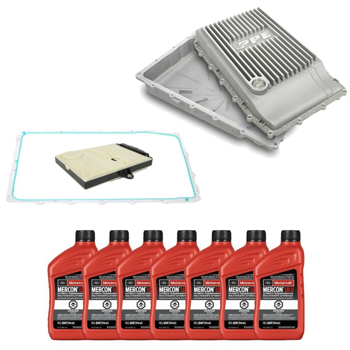Image of PPE Raw Heavy Duty Trans Pan & Filter/Gasket Kit For 2021+ Ford Bronco W/ 10R60