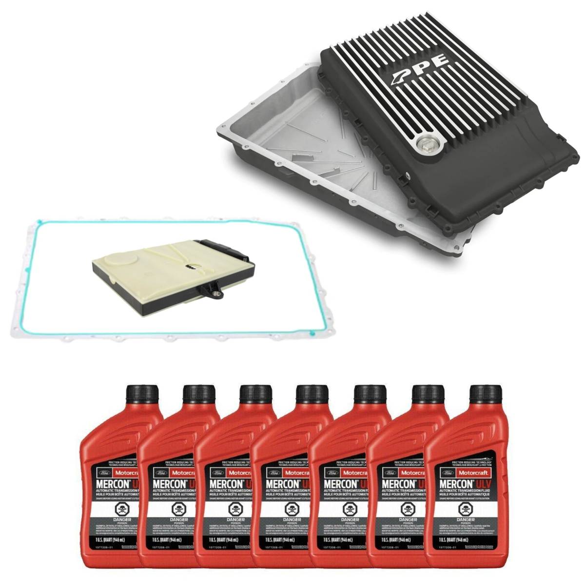 Image of PPE Brushed Heavy Duty Trans Pan/Filter/Gasket Kit For 21+ Ford Bronco W/ 10R60