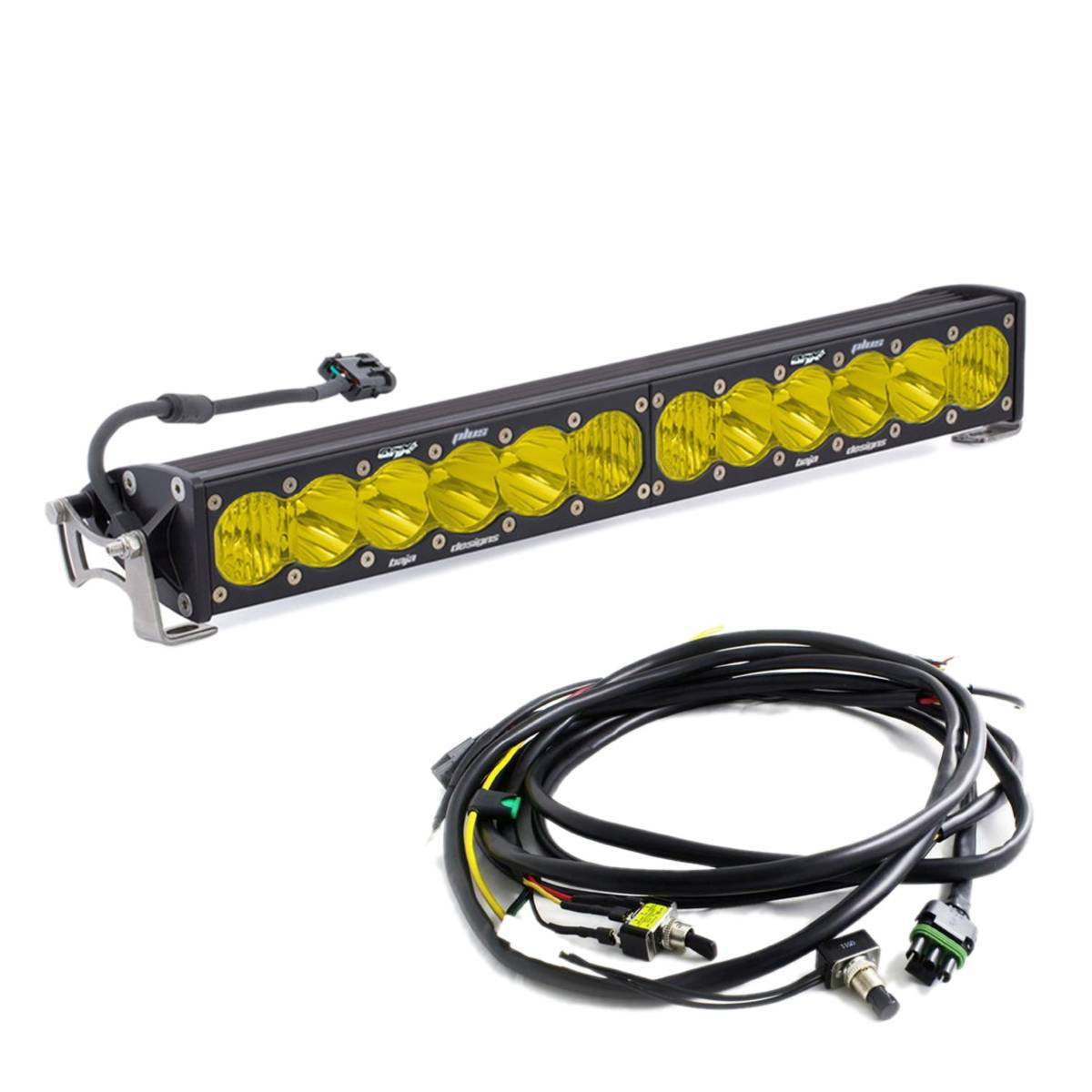 Image of Baja Designs 20" OnX6+ Amber Driving/Combo Light Bar W/ High/Low Wiring Harness