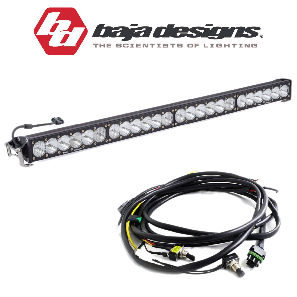 Image of Baja Designs 40" OnX6+ Clear Driving Combo Light Bar W/ High/Low Wiring Harness