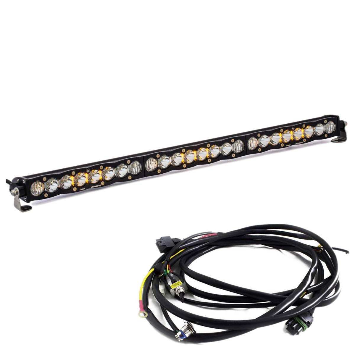 Image of Baja Designs 30" S8 Clear Driving/Combo Light Bar W/ Toggle Harness & Backlight